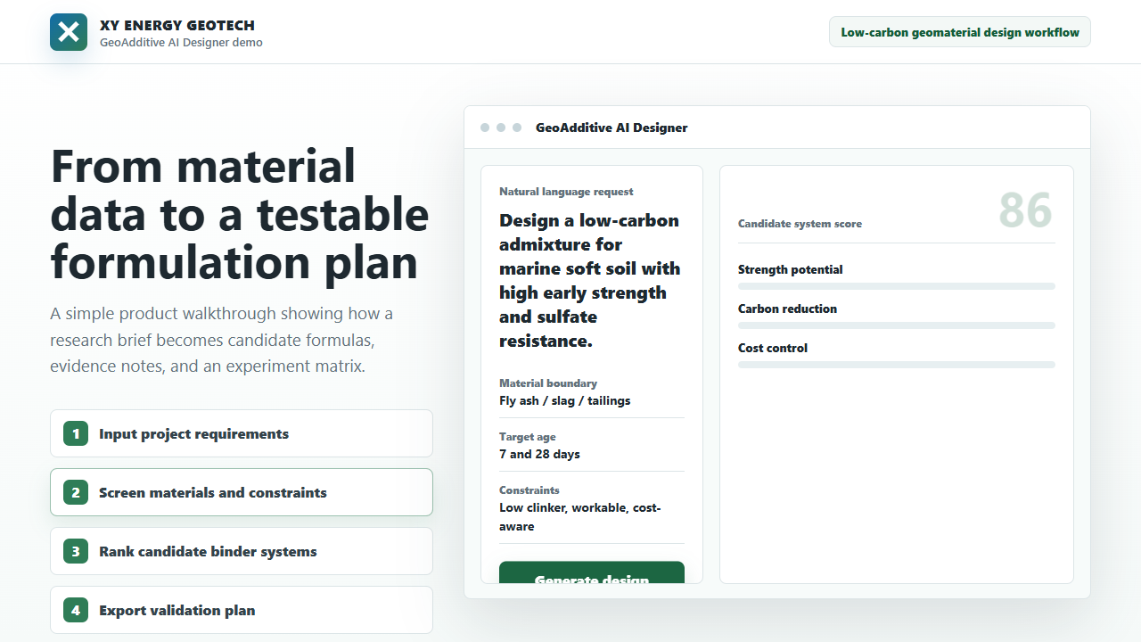 GeoAdditive AI Designer demo poster